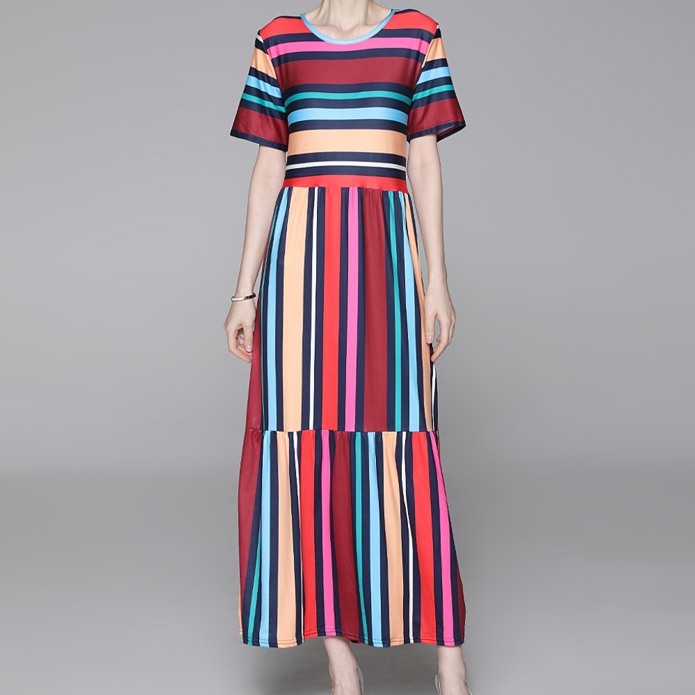Multi colored stripe maxi